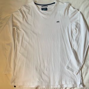 Le Shark white  long sleeved cotton t shirt EUC